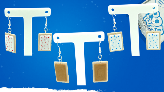 Pop Tart Dangle Drop Earrings Bundle 3D Printed