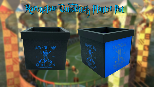 Ravenclaw Quidditch Team Planter Pot with Drainage Hole 3D Printed