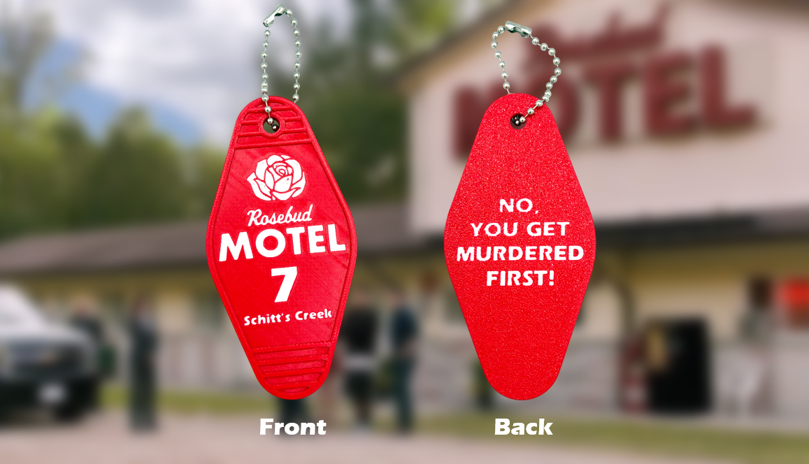 Rosebud Motel Keychain