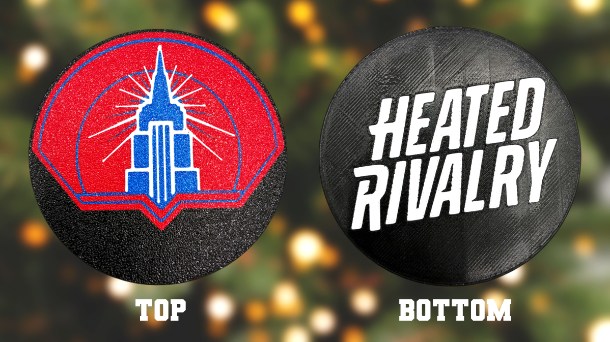 Heated Rivalry Inspired New York Admirals Hockey Puck Ornament