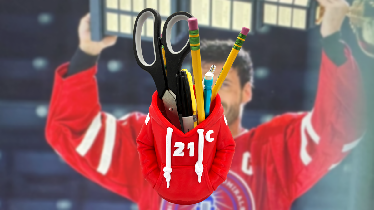 Heated Rivalry Scott Hunter Hoodie-Style Pencil Cup