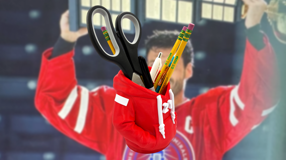 Heated Rivalry Scott Hunter Hoodie-Style Pencil Cup