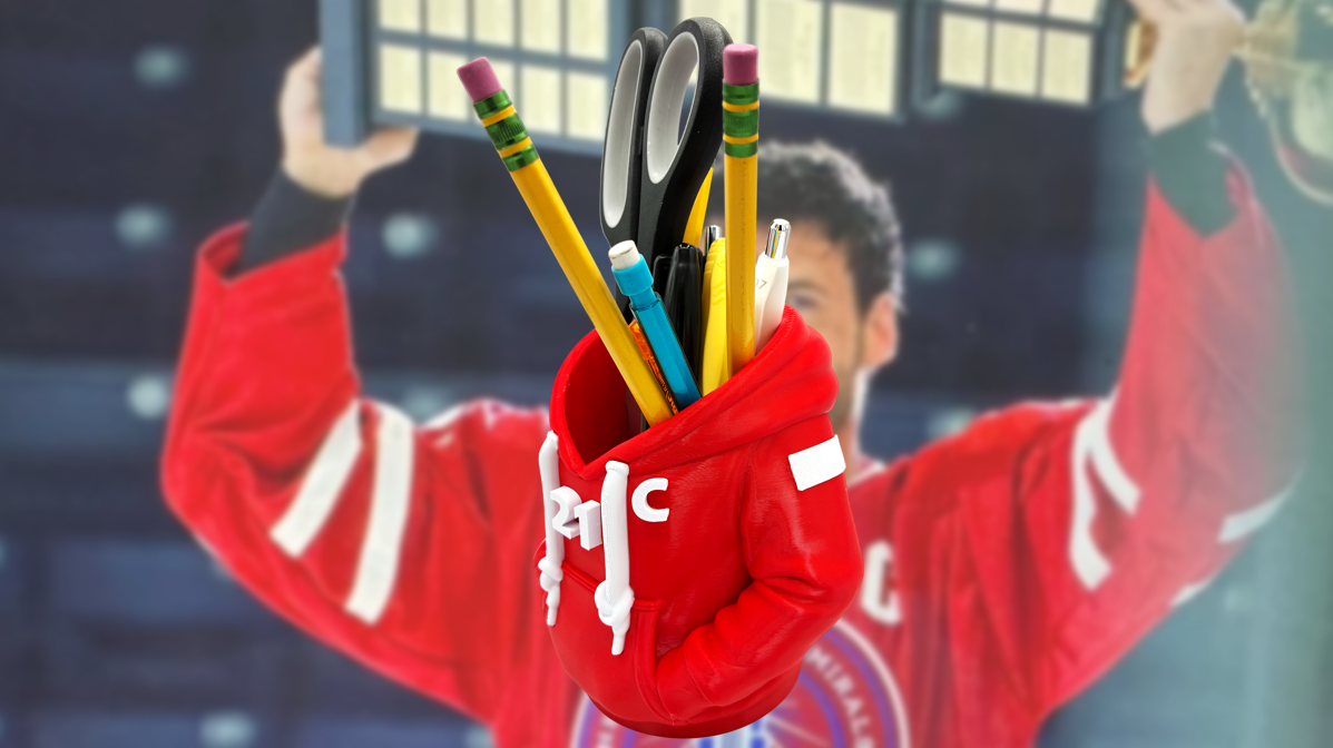 Heated Rivalry Scott Hunter Hoodie-Style Pencil Cup