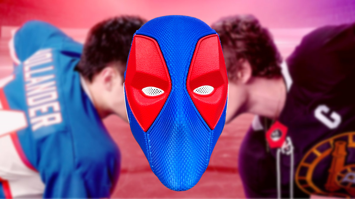 Heated Rivalry Shane Hollander x Deadpool 3D Printed Helmet/Mask with Display Stand