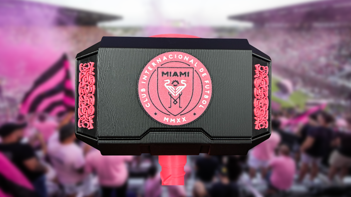 Luis Suárez “Mjölnir” Thor Style Hammer – Inter Miami CF Themed w/ Rock Stand