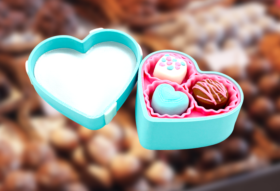 Transgender Pride Heart-Shaped Chocolate Box Fidget Clicker