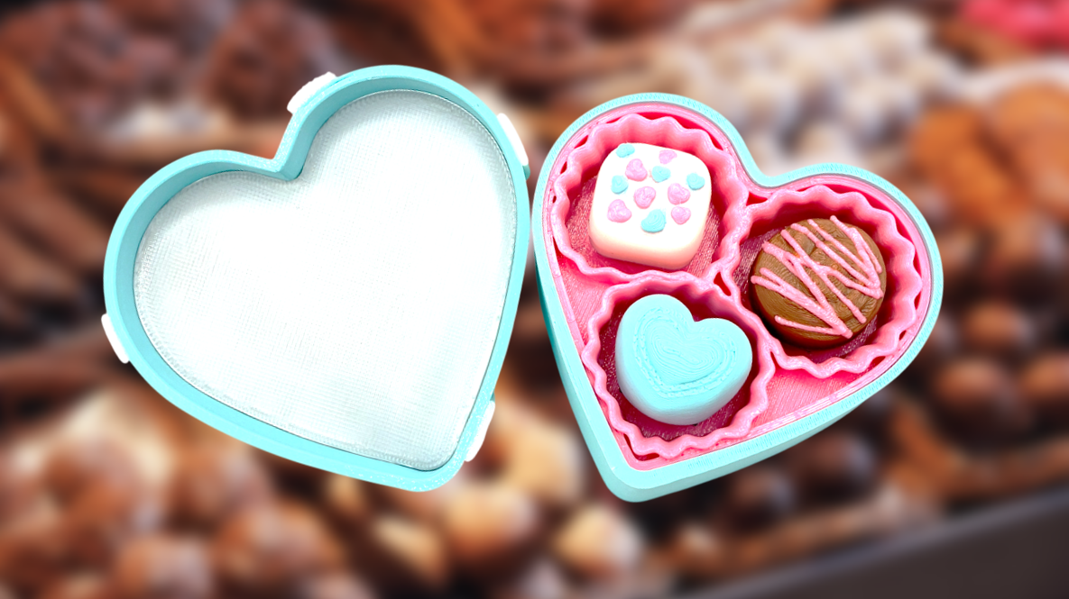 Transgender Pride Heart-Shaped Chocolate Box Fidget Clicker