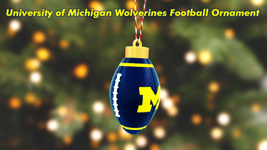 University of Michigan Wolverines Football Christmas Ornament 3D Printed