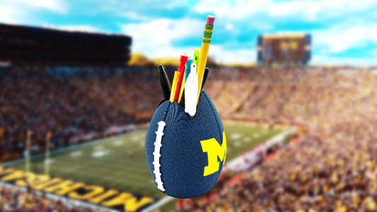 University of Michigan Wolverines Football Shaped Pencil Cup