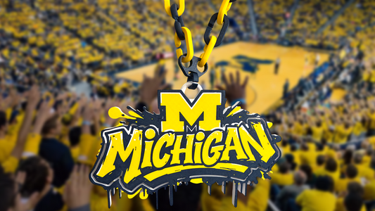 Michigan Wolverines Graffiti Style Sports Fan Hype Chain