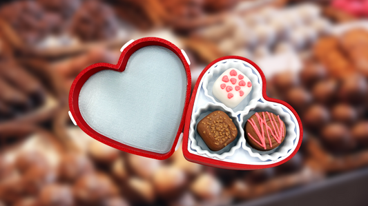 Valentine's Day Heart-Shaped Chocolate Box Fidget Clicker