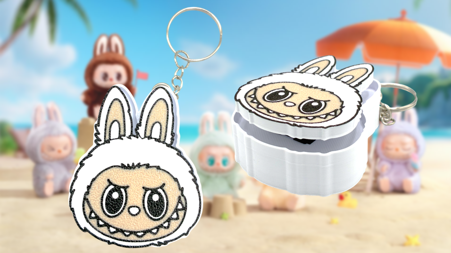 Labubu Fidget Clicker Keychain